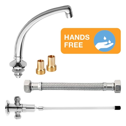 Knee Operated Tap Set with Washroom Swivel Spout